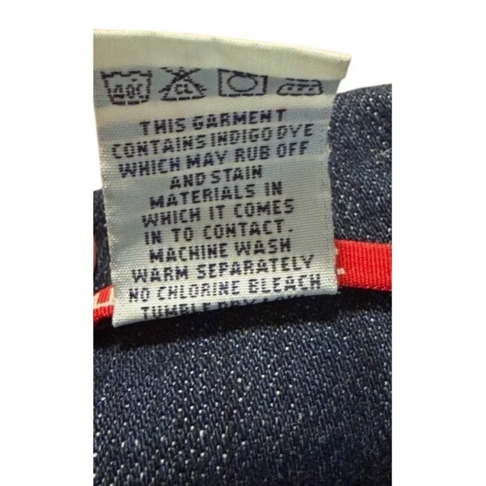 Unionbay Womens Dark Wash Distressed Cropped Denim Trucker‎ Jacket Stretch Small